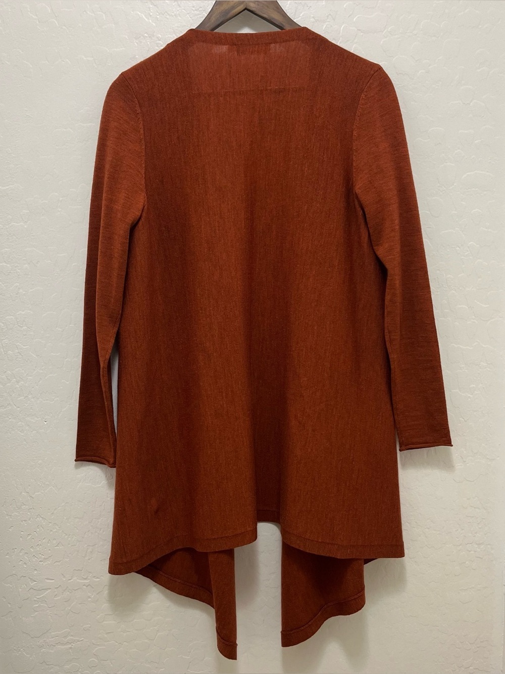 Tory Burch Merino Wool Waterfall Open Front Cardigan Size M - Picture 3 of 5